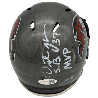 Dexter Jackson Autographed Tampa Bay Buccaneers Mini Helmet w/ "SB XXXVII MVP"