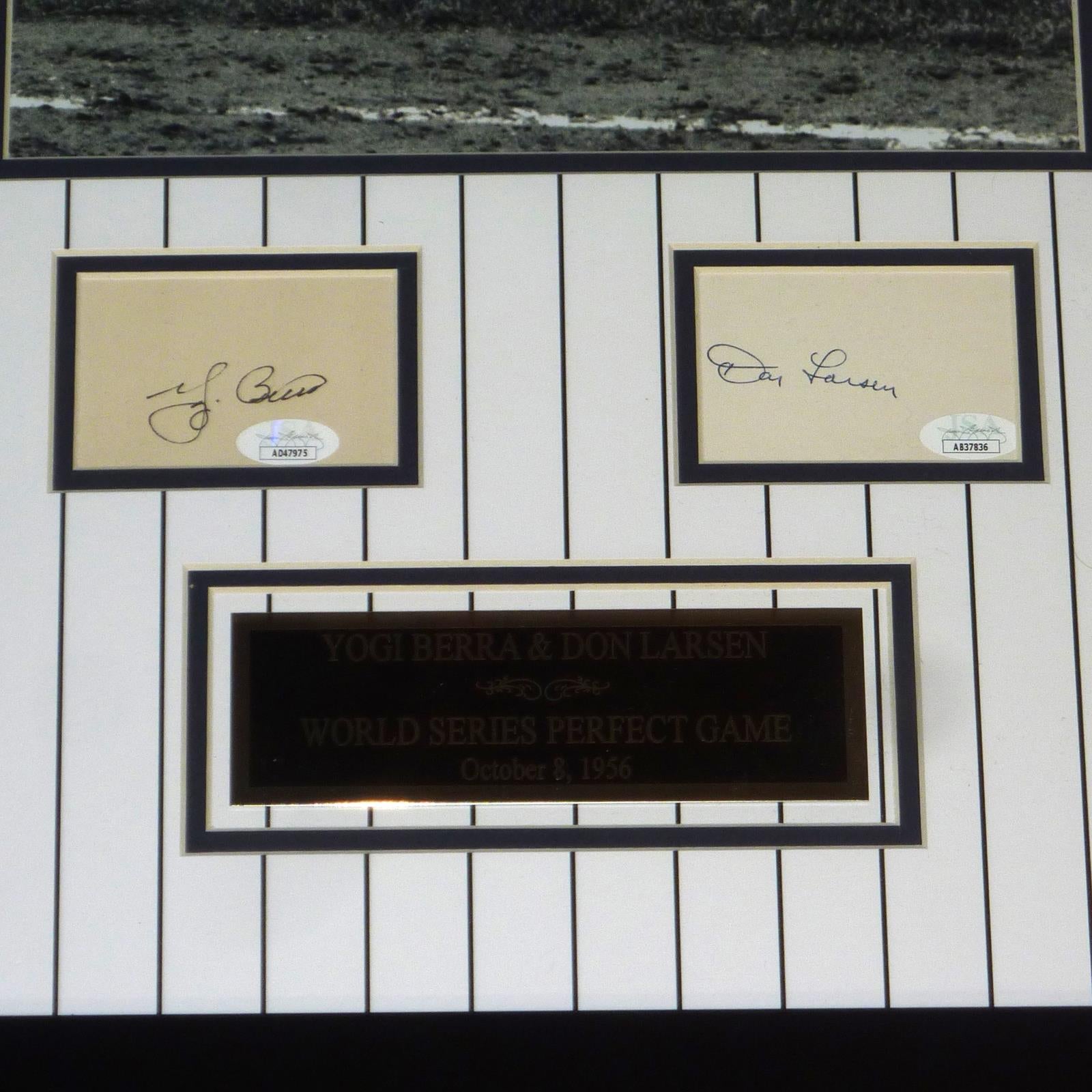 Yogi Berra And Don Larsen Autographed New York Yankees (WS Perfect