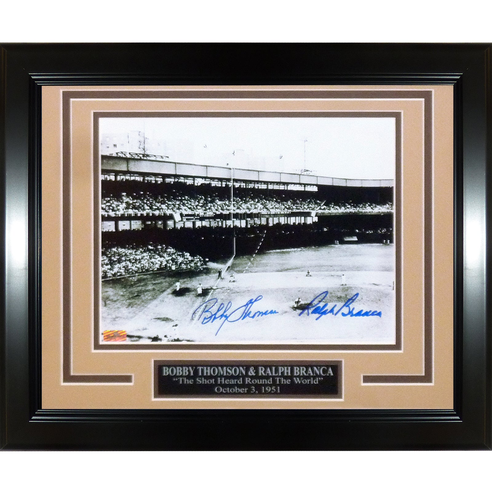 Ralph Branca And Bobby Thomson Dual Autographed 
