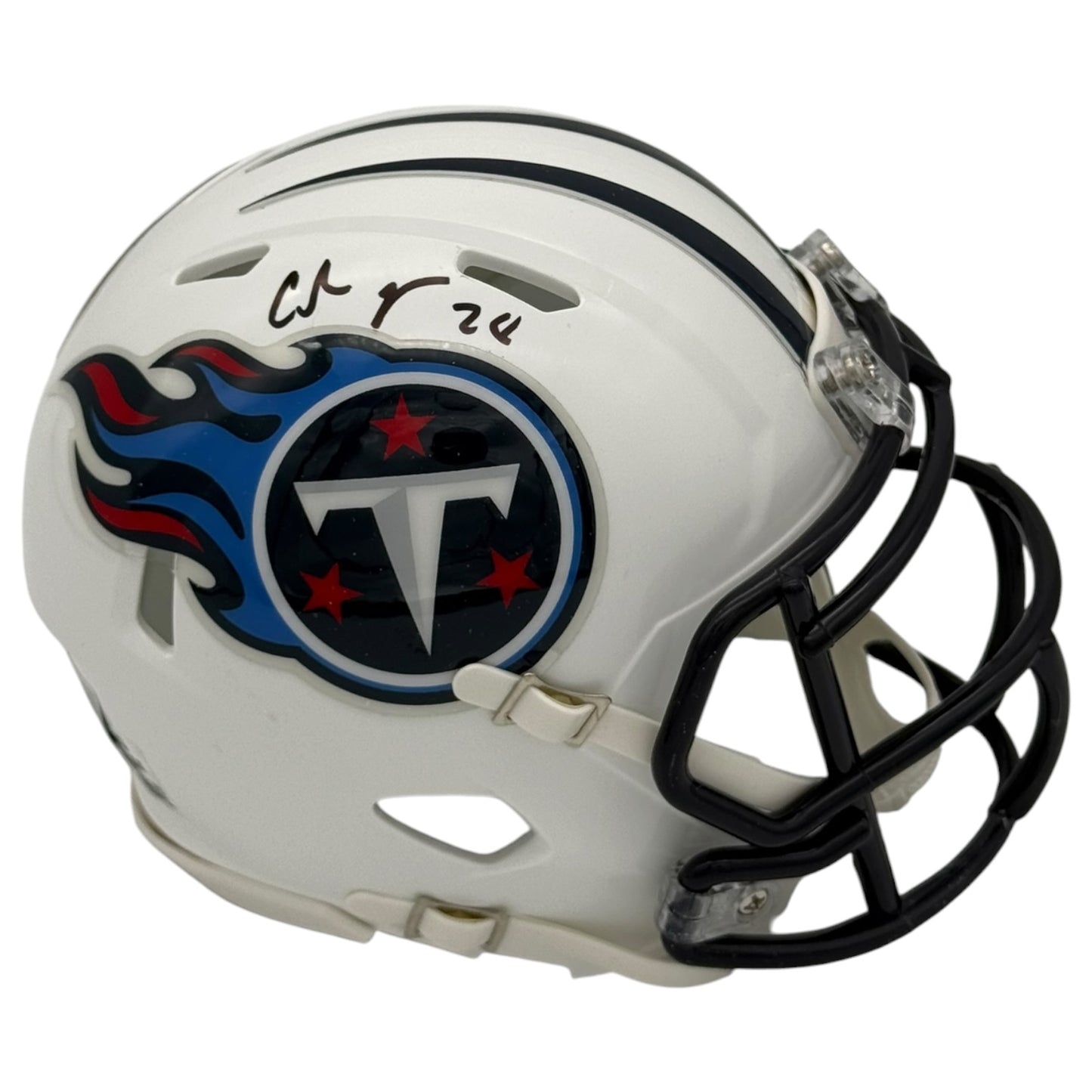Chris Johnson Autographed Tennessee Titans White Mini Helmet - Beckett