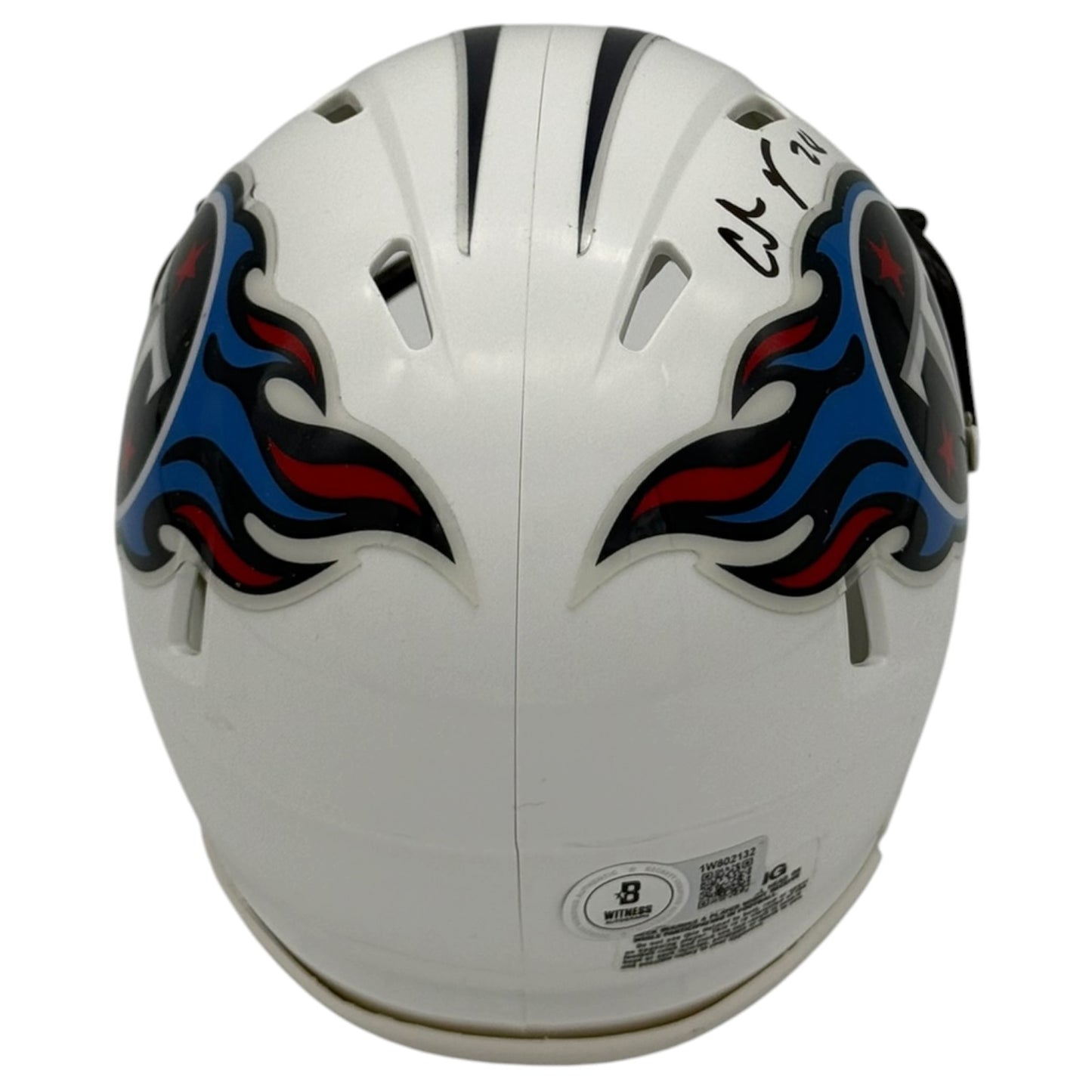 Chris Johnson Autographed Tennessee Titans White Mini Helmet - Beckett