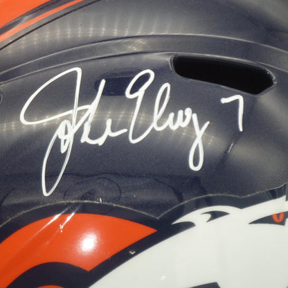 John Elway Autographed Denver Broncos Full-Size Deluxe Replica Helmet - Beckett