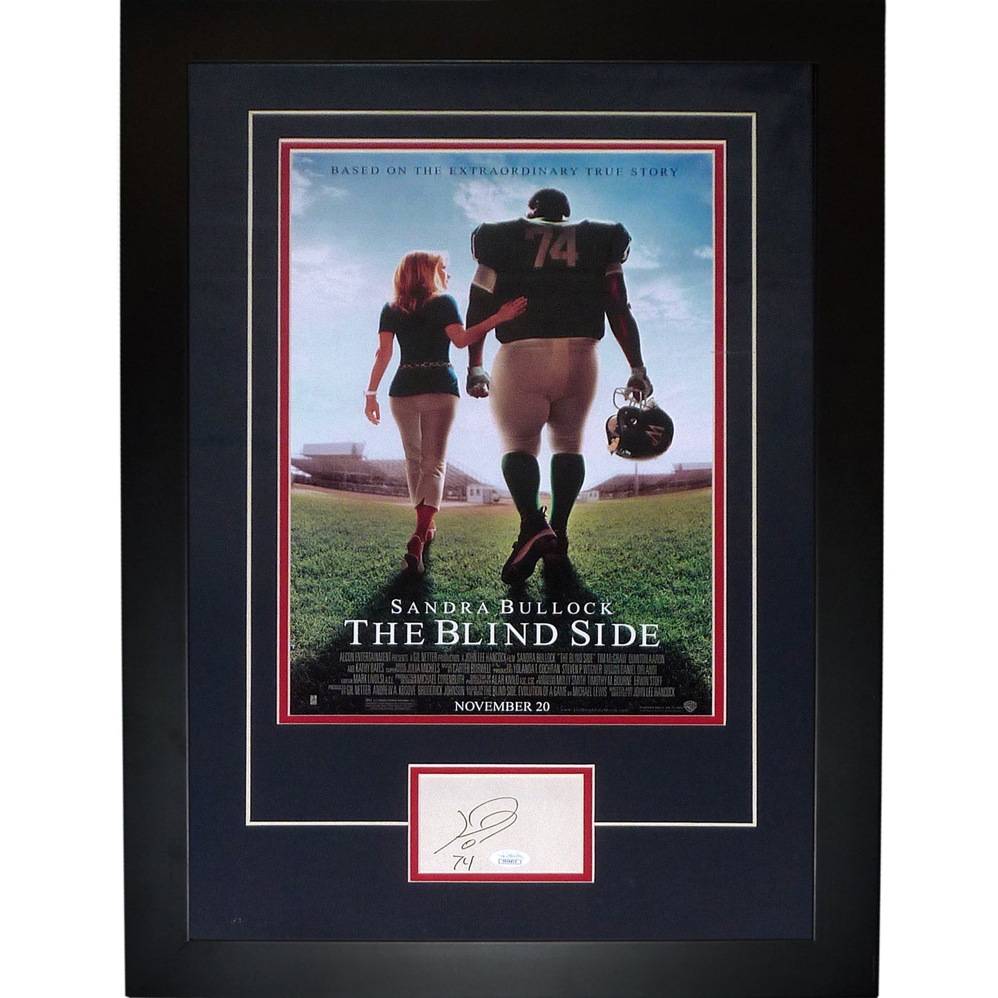 Michael Oher Autographed Blind Side Deluxe Framed Movie Poster
