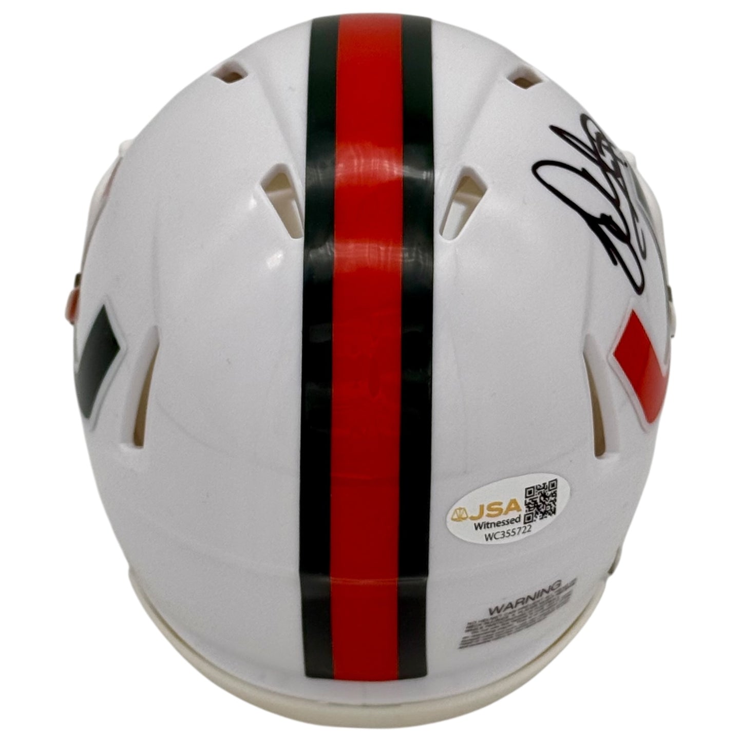 Warren Sapp Autographed Miami Hurricanes Mini Helmet - JSA