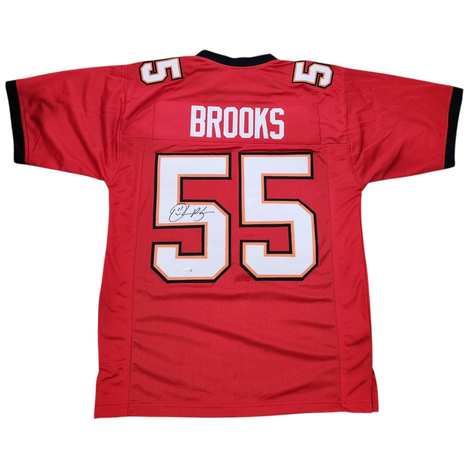 Derrick Brooks Autographed Tampa Bay Buccaneers (Red #55) Custom Jersey - Beckett