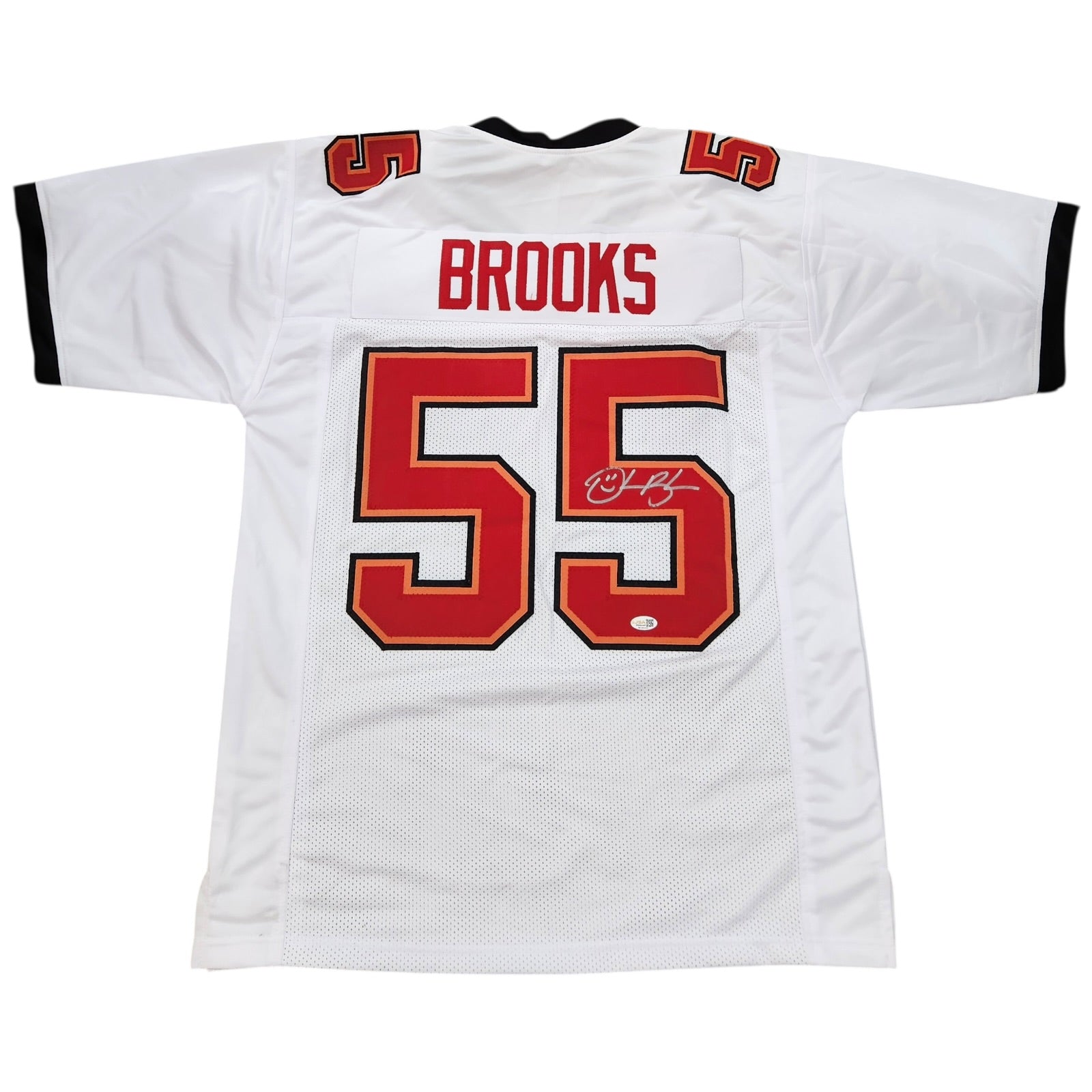 Derrick Brooks Autographed Tampa Bay Buccaneers (White #55) Custom Jersey - Beckett
