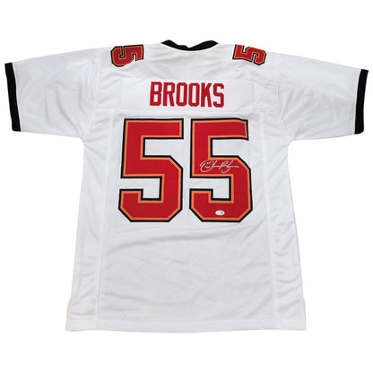 Derrick Brooks Autographed Tampa Bay Buccaneers (White #55) Custom Jersey - JSA