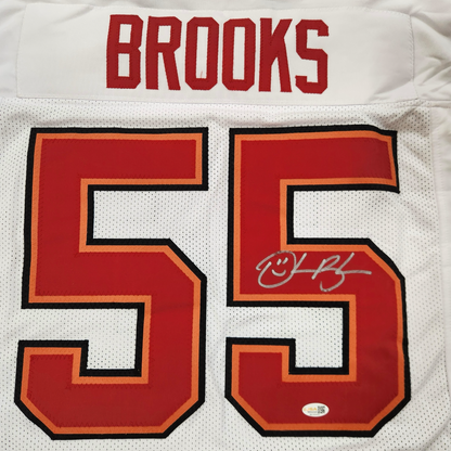 Derrick Brooks Autographed Tampa Bay Buccaneers (White #55) Custom Jersey - JSA