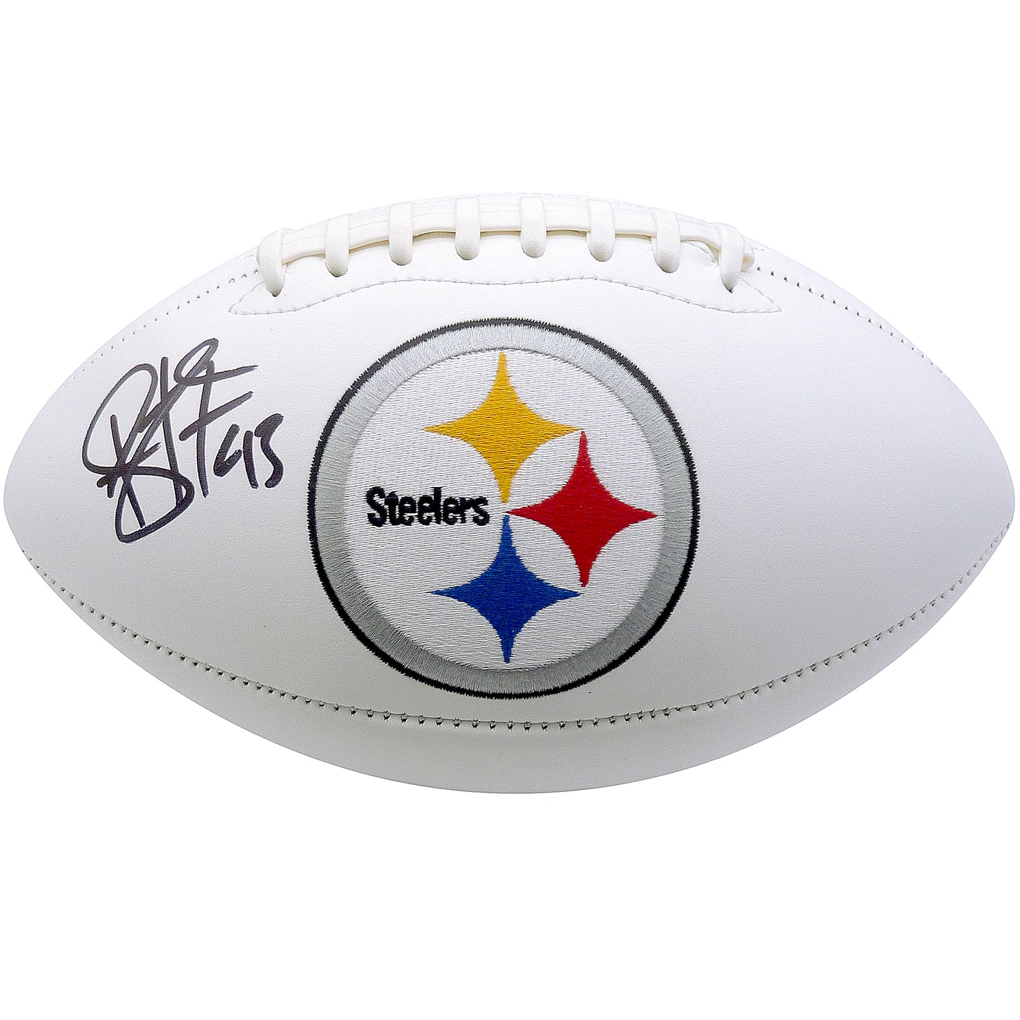 Troy Polamalu Autographed Pittsburgh Steelers Logo Football - Beckett