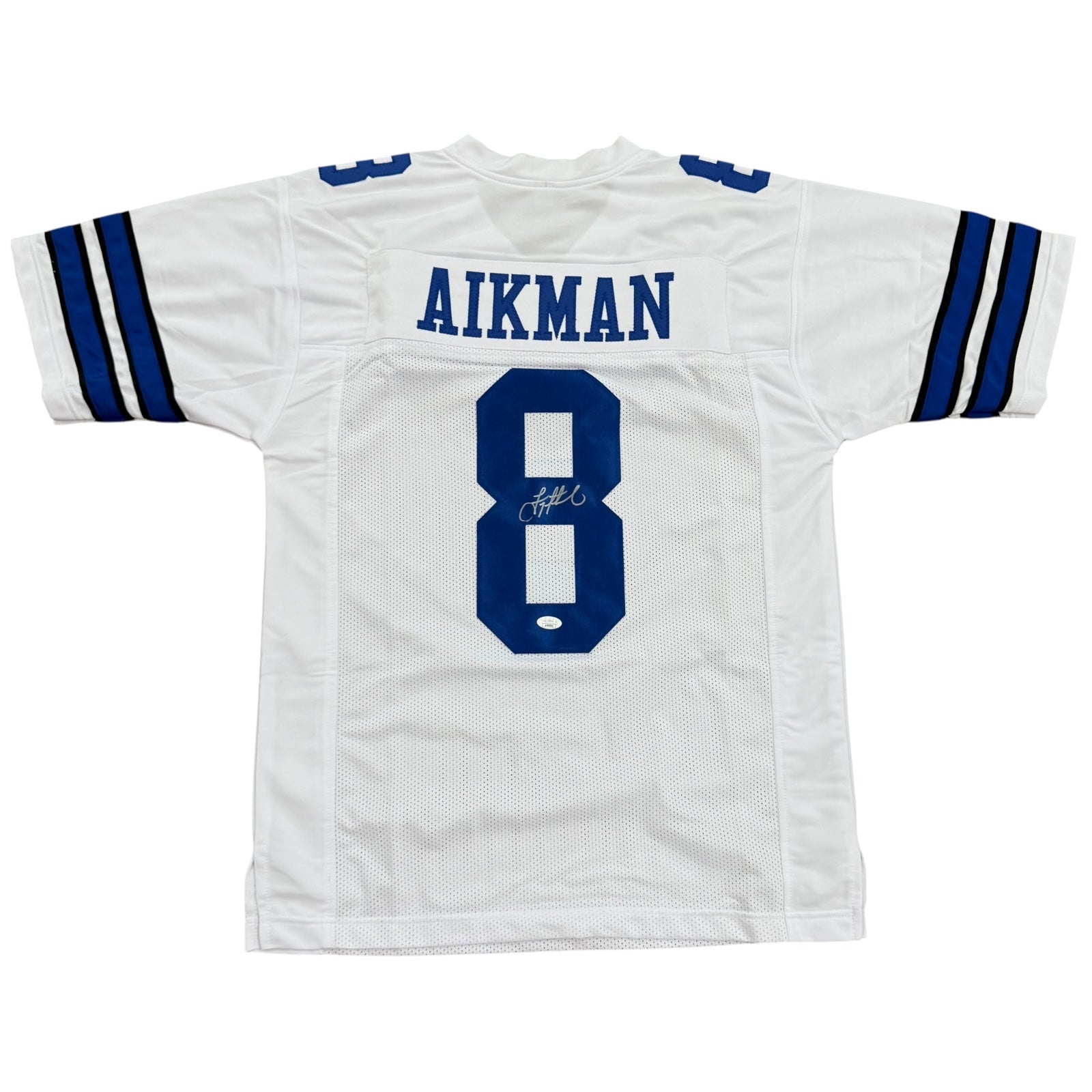 Troy Aikman Autographed Dallas Cowboys (White #8) Custom Jersey
