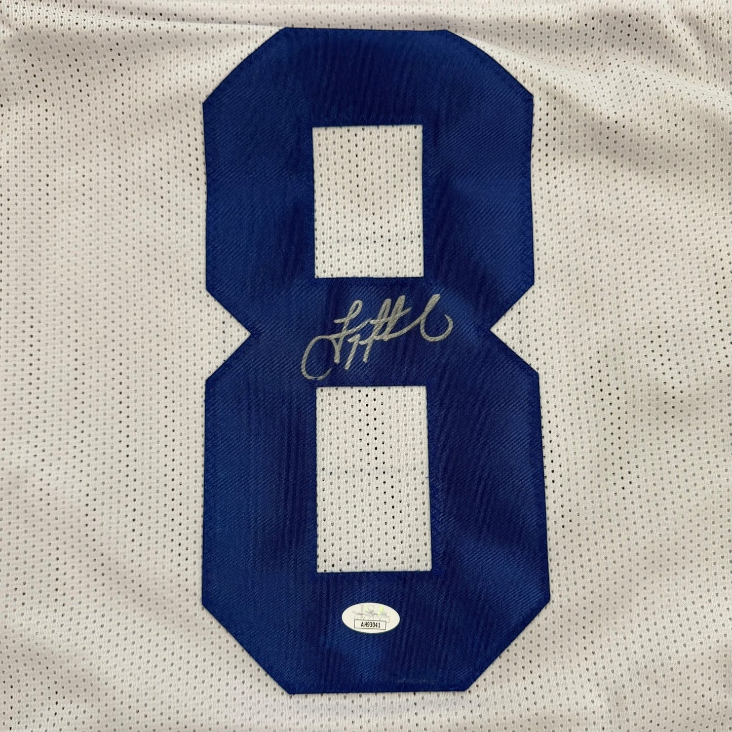 Troy Aikman Autographed Dallas Cowboys (White #8) Custom Jersey
