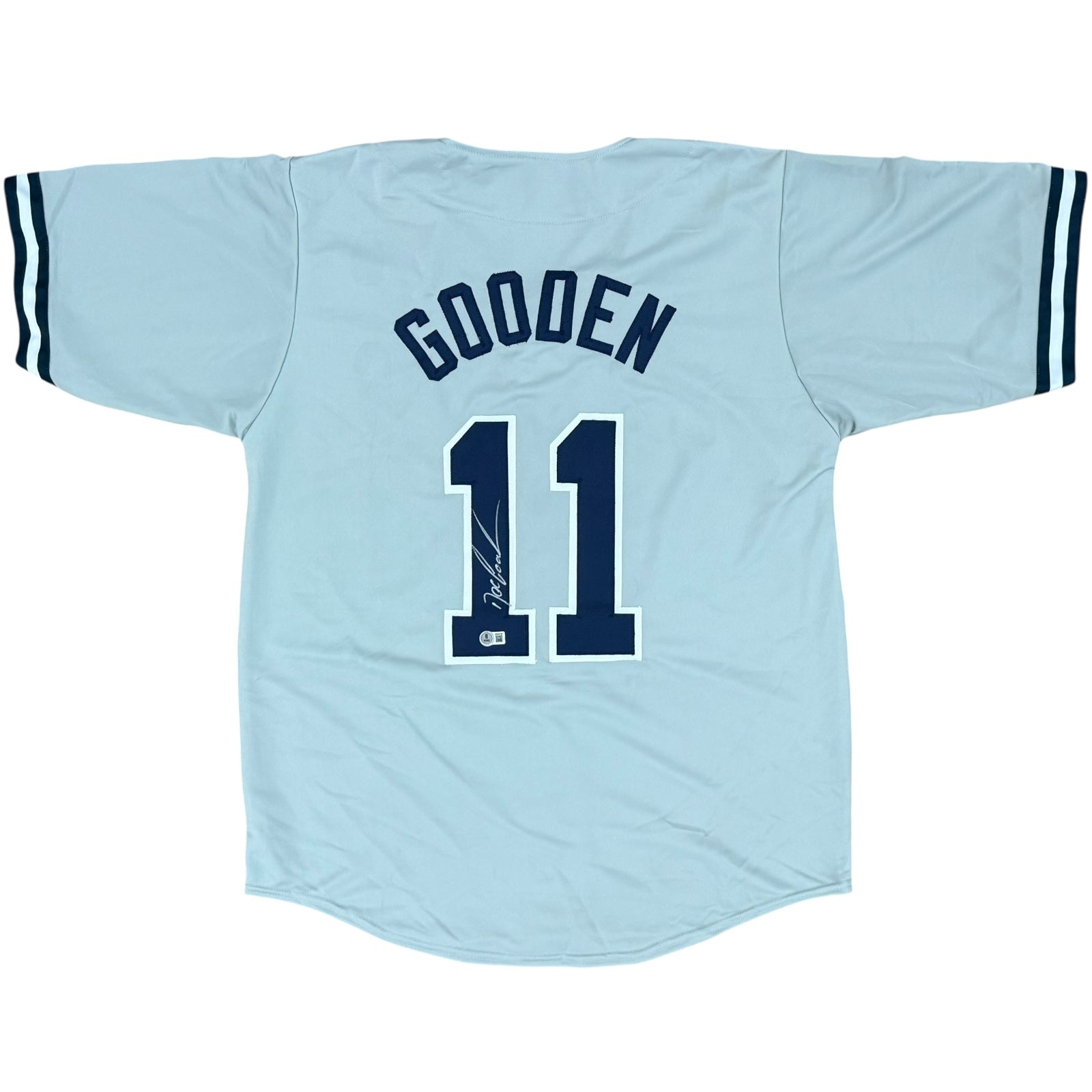 Dwight Gooden Autographed New York (Grey #11) Custom Baseball Jersey - Beckett