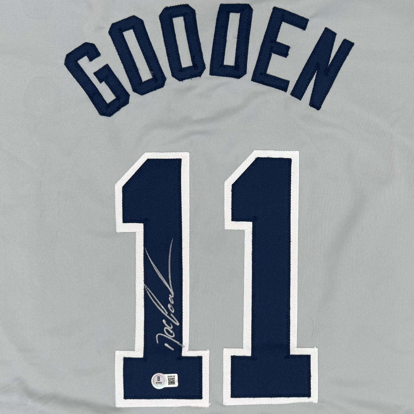 Dwight Gooden Autographed New York (Grey #11) Custom Baseball Jersey - Beckett