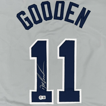 Dwight Gooden Autographed New York (Grey #11) Custom Baseball Jersey - Beckett