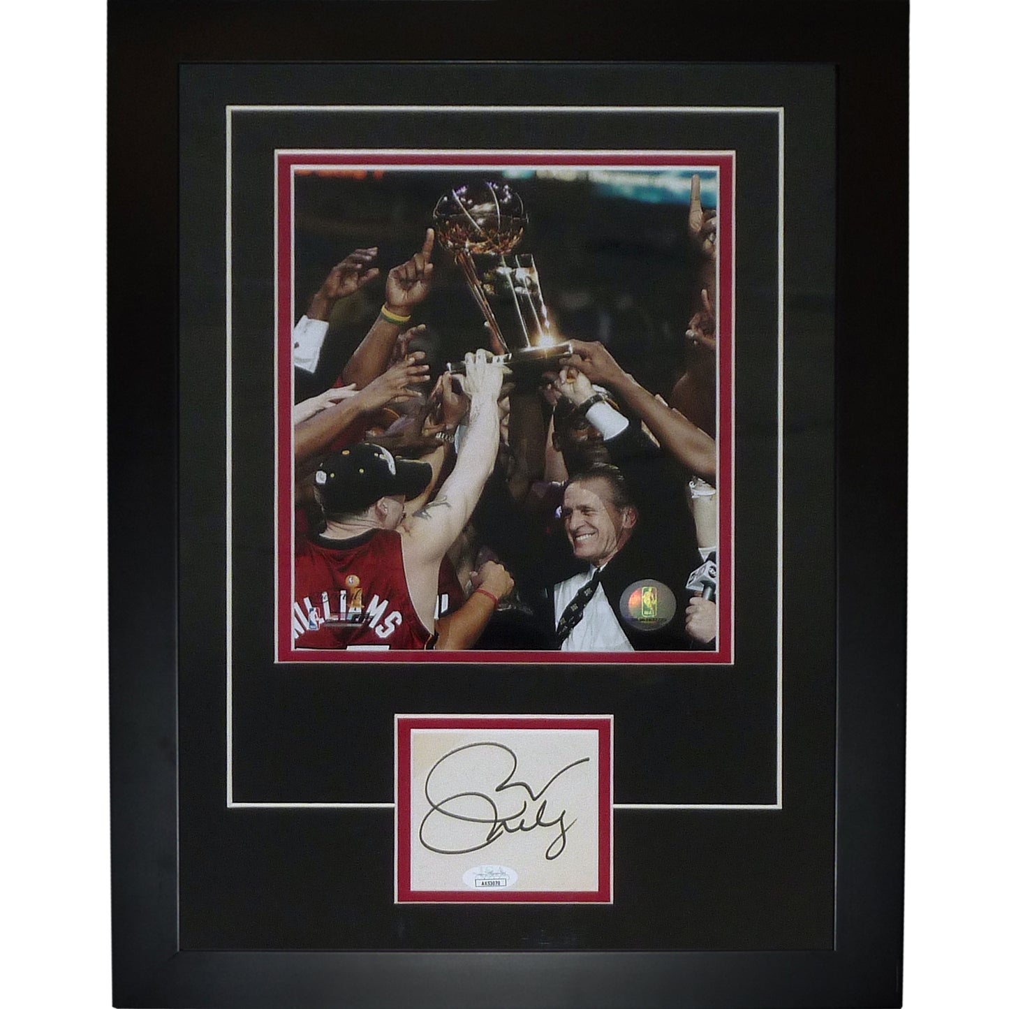 Pat Riley Autographed Miami Heat (NBA Finals) "Signature Series" Frame - JSA