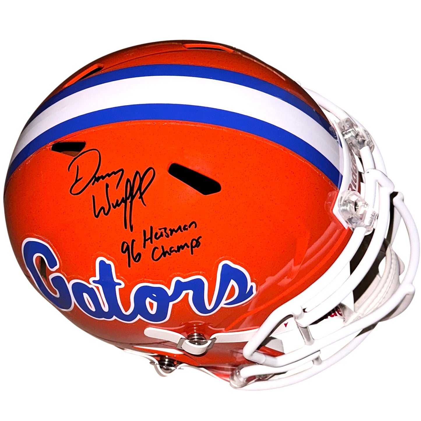 Danny Wuerffel Autographed Florida Gators Deluxe Full-Size Replica Helmet w/ "96 Heisman Champs"