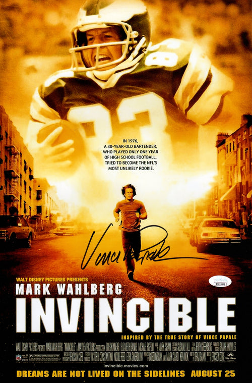 Vince Papale Autographed Invincible 11x17 Mini Movie Poster (Black Pen) - JSA
