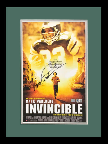 Vince Papale Autographed Invincible Deluxe Framed 11"x17" Mini Movie Poster - Beckett