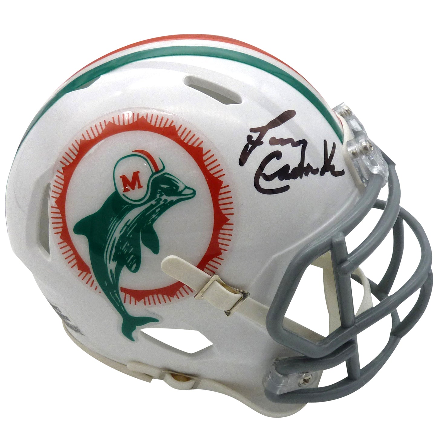 Larry Csonka Autographed Miami Dolphins Throwback Mini Helmet - JSA