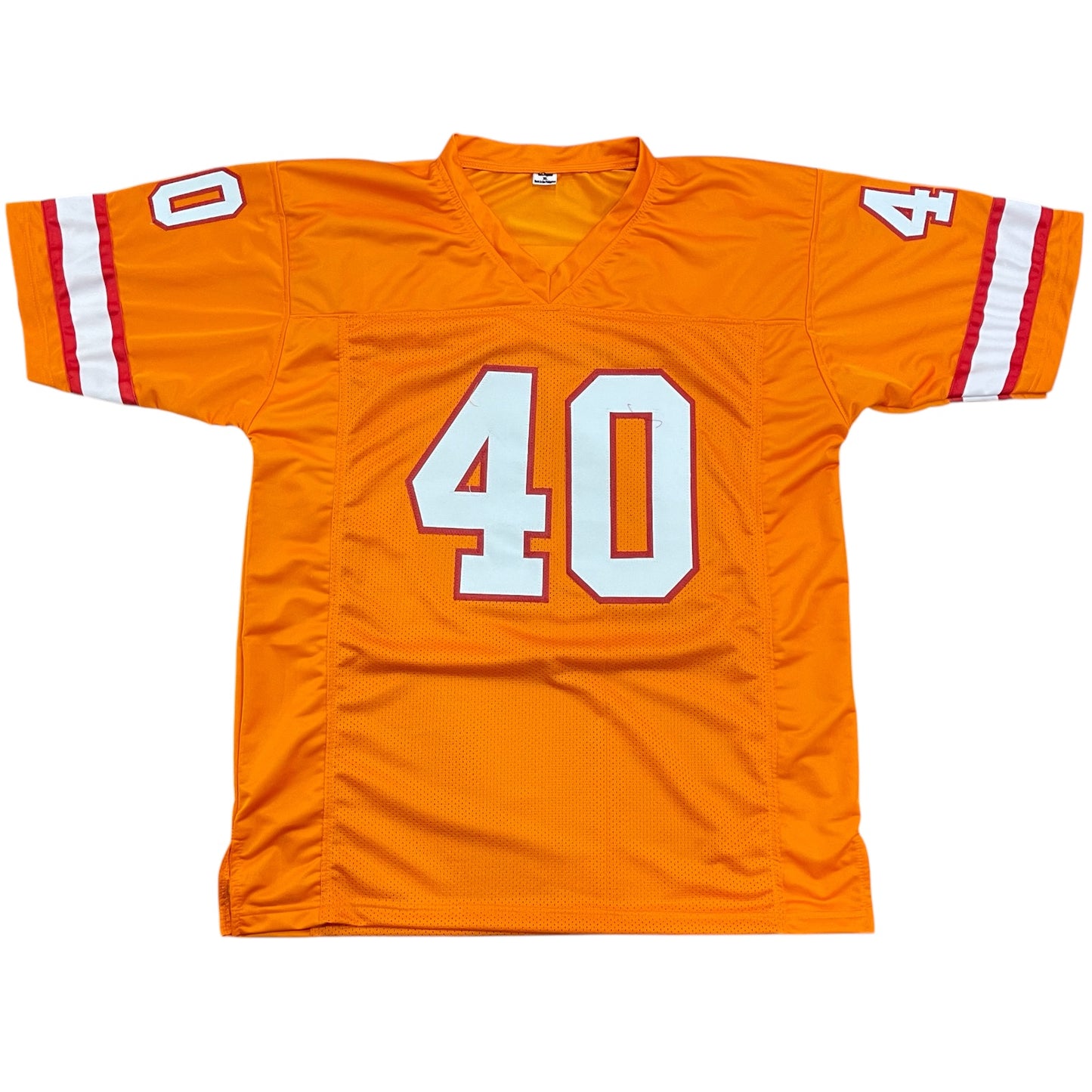 Mike Alstott Autographed Tampa Bay Buccaneers (Throwback Creamsicle #40) Custom Jersey - JSA