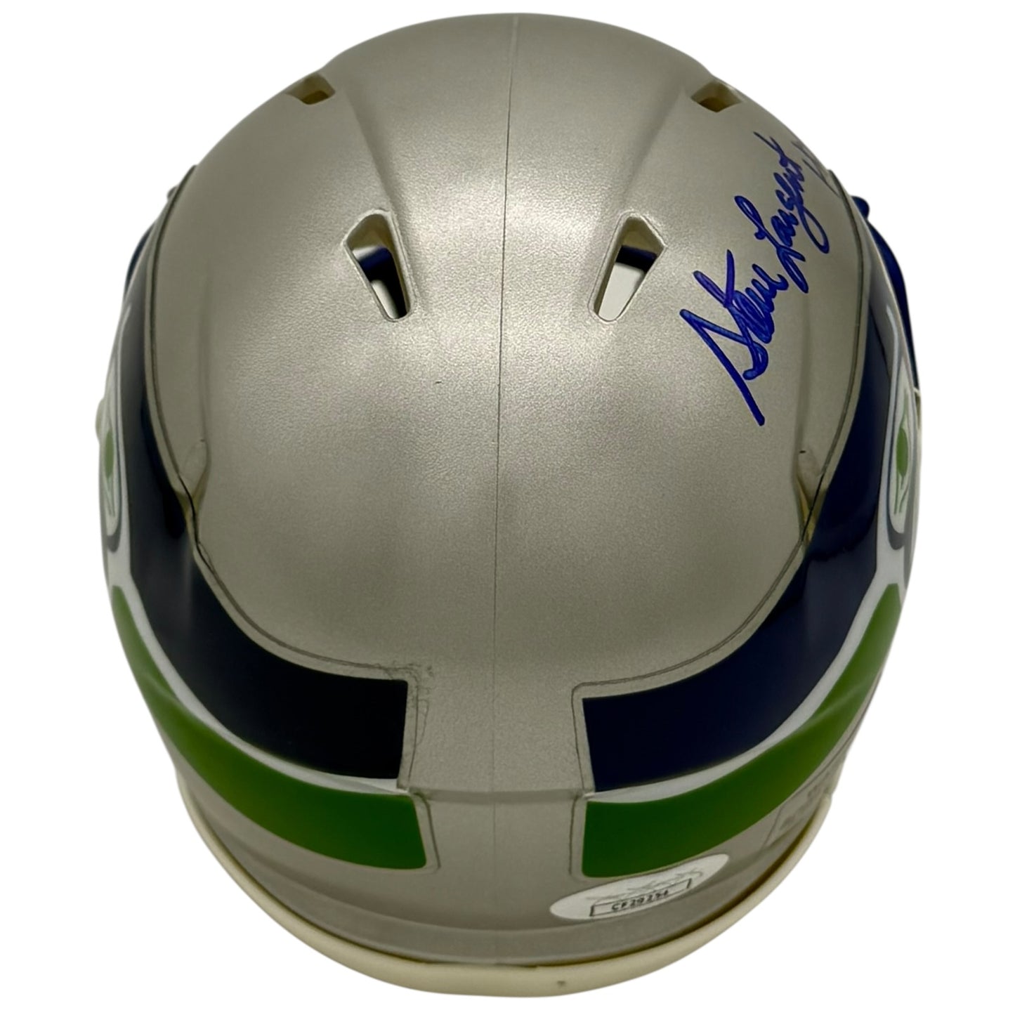 Steve Largent Autographed Seattle Seahawks (Throwback) Mini Helmet w/ "HOF 95" - JSA