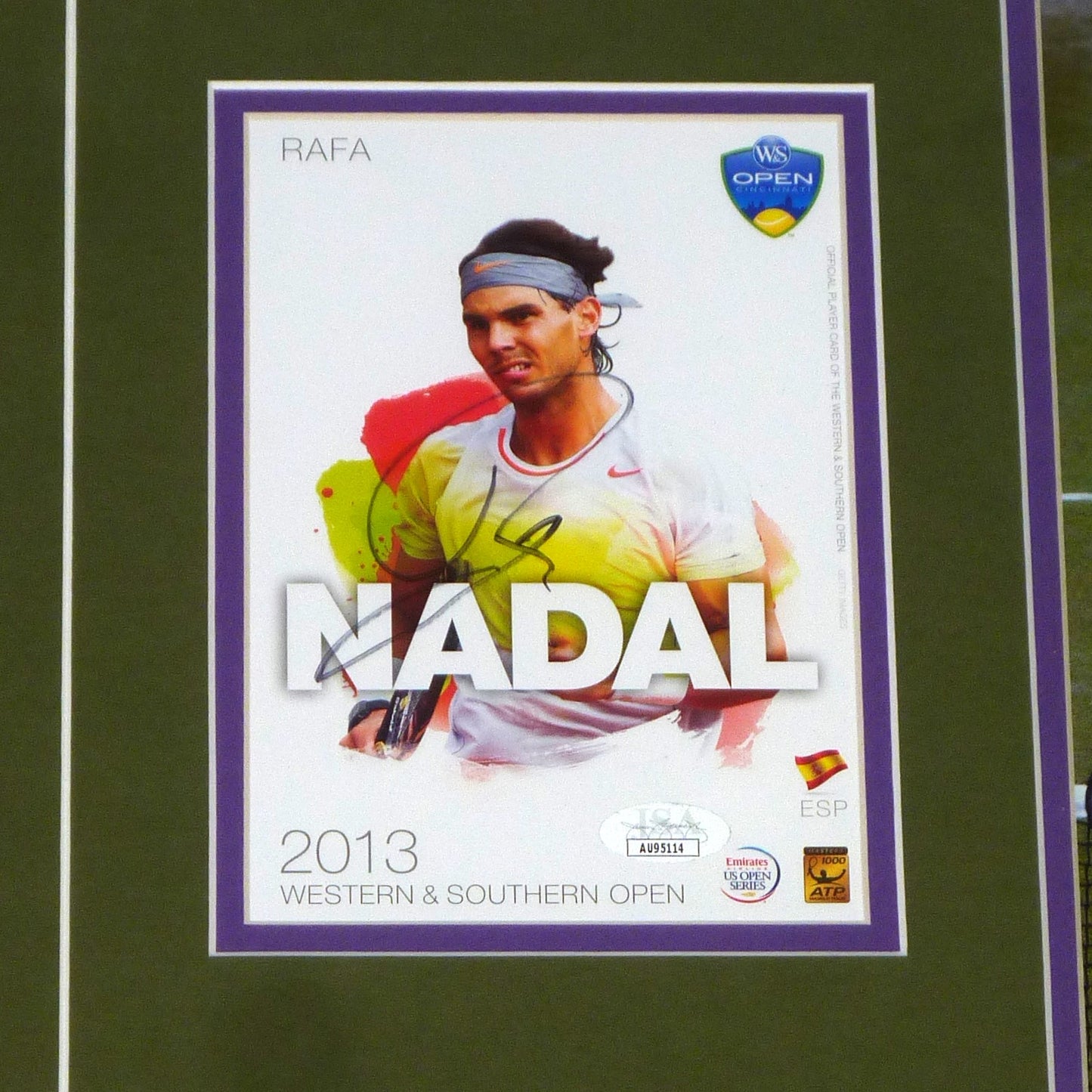 Rafael Nadal And Roger Federer Dual Autographed (2008 Wimbledon) Tennis Postcard Frame - JSA