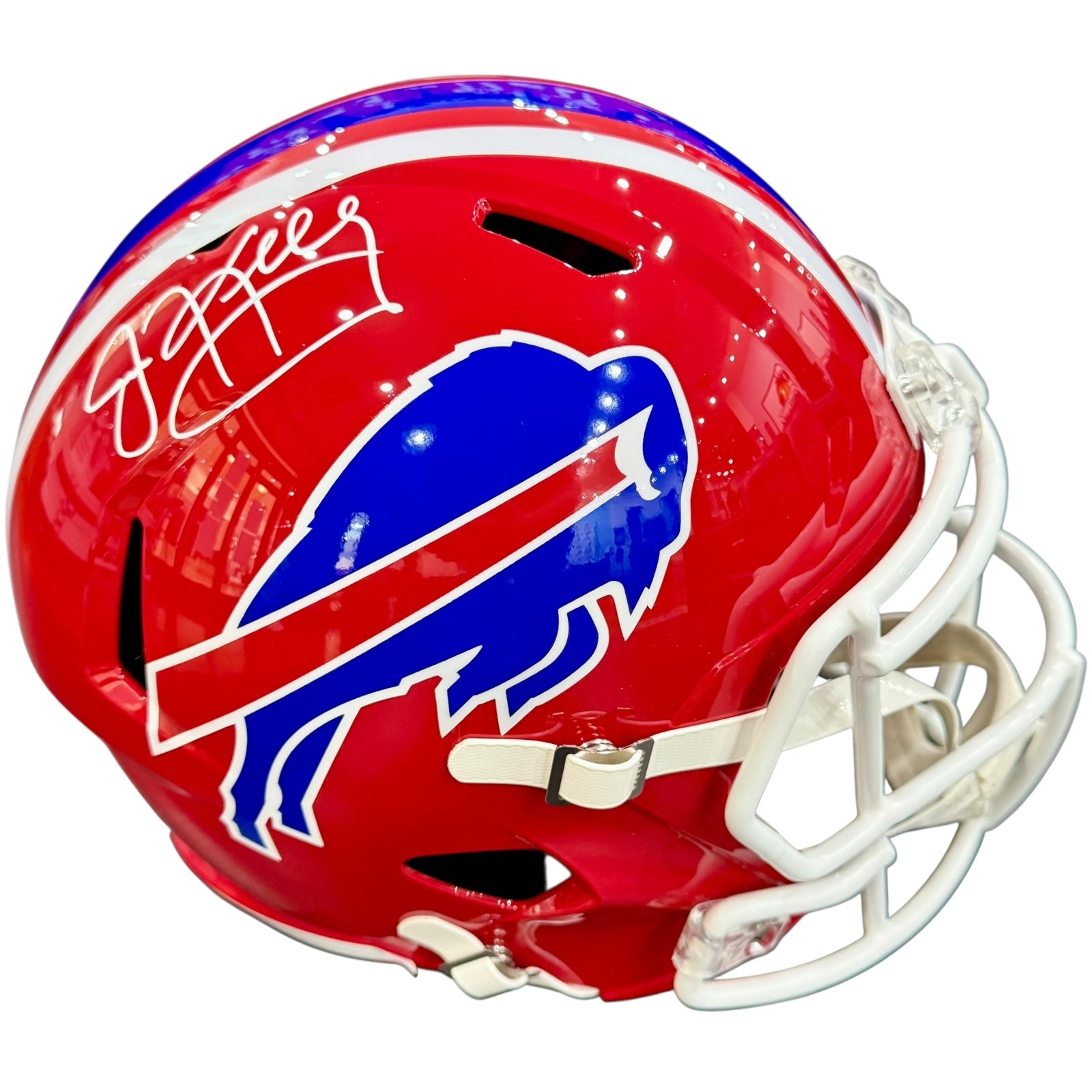 Jim Kelly Autographed Buffalo Bills Deluxe Full-Size Replica Helmet