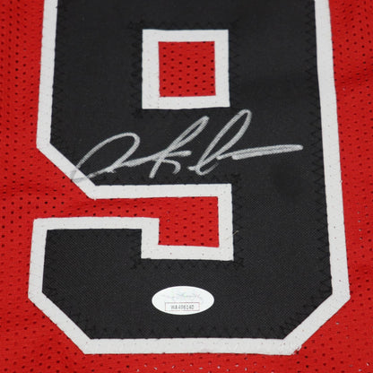 Dennis Rodman Autographed Chicago Bulls (Red #91) Custom Jersey - JSA