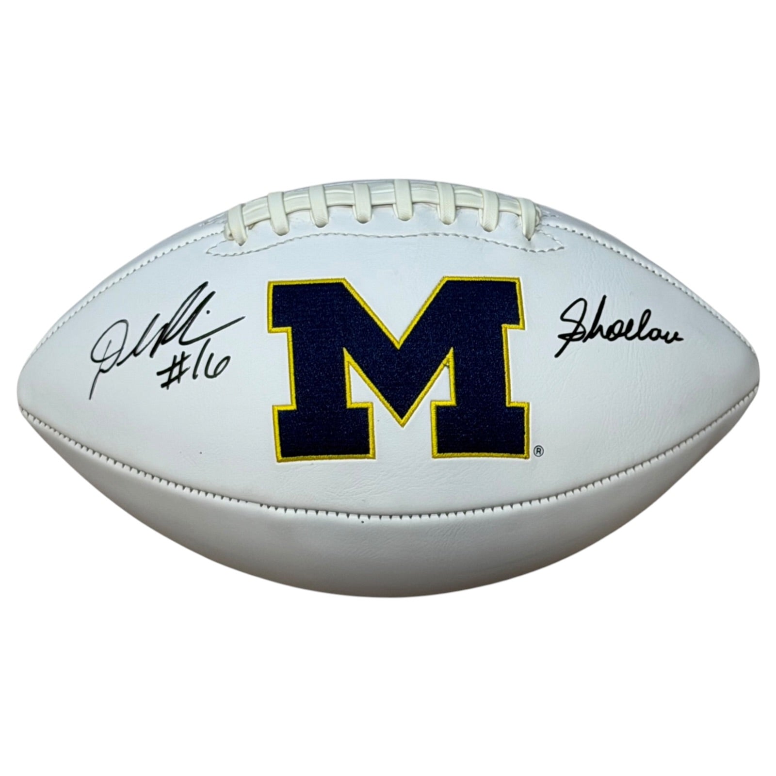 Denard Robinson Autographed Michigan Wolverines Logo Football w/ 