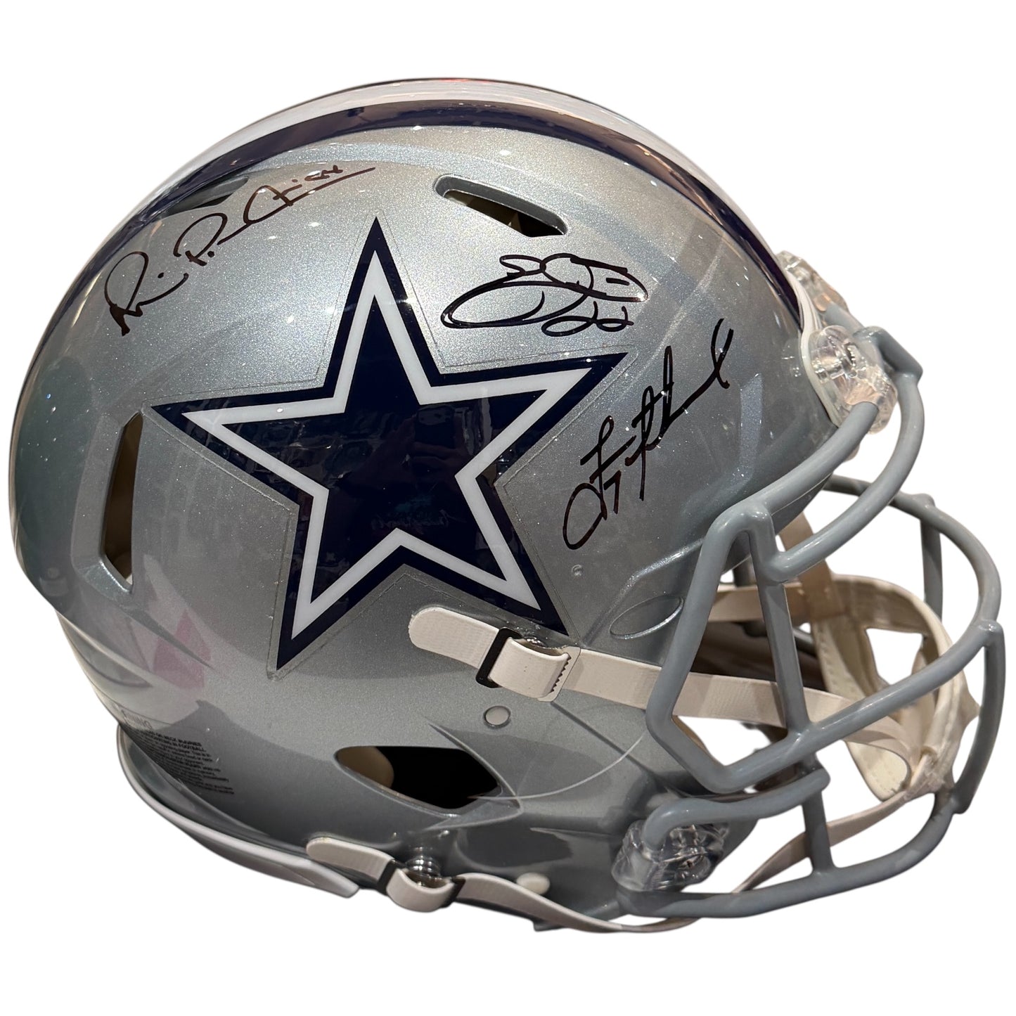 Dallas Cowboys Triplets (Troy Aikman, Michael Irvin, Emmitt Smith) Autographed Dallas Cowboys Proline Helmet - Beckett