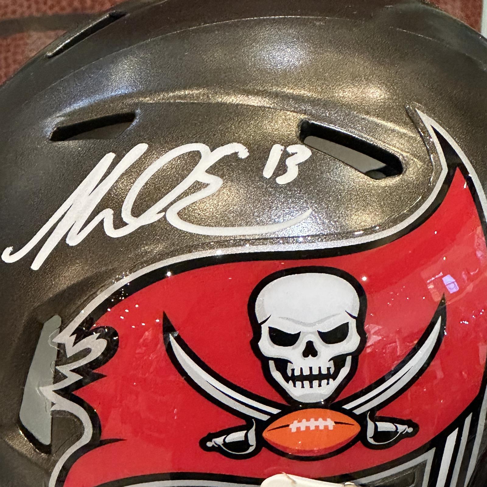 Mike evans shop signed helmet