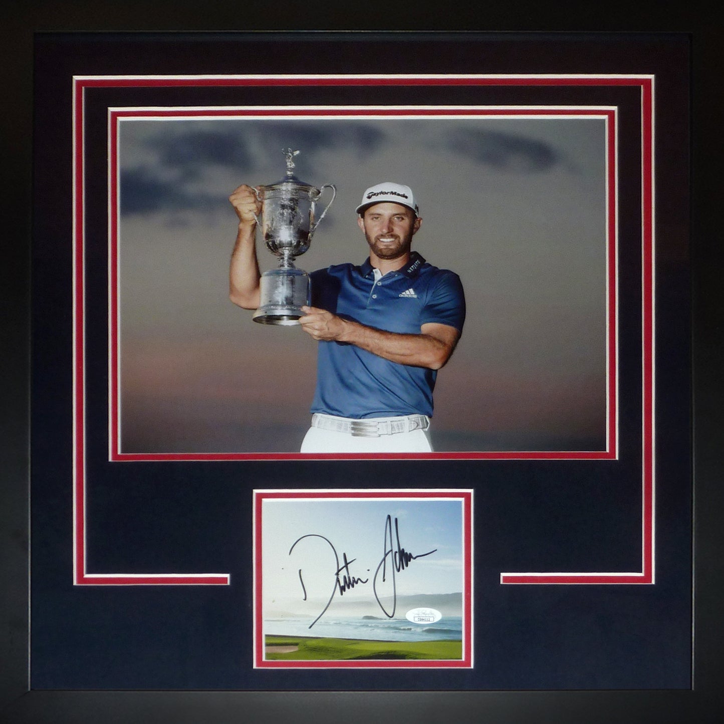 Dustin Johnson Autographed 2016 US Open (Trophy) "Signature Series" Frame