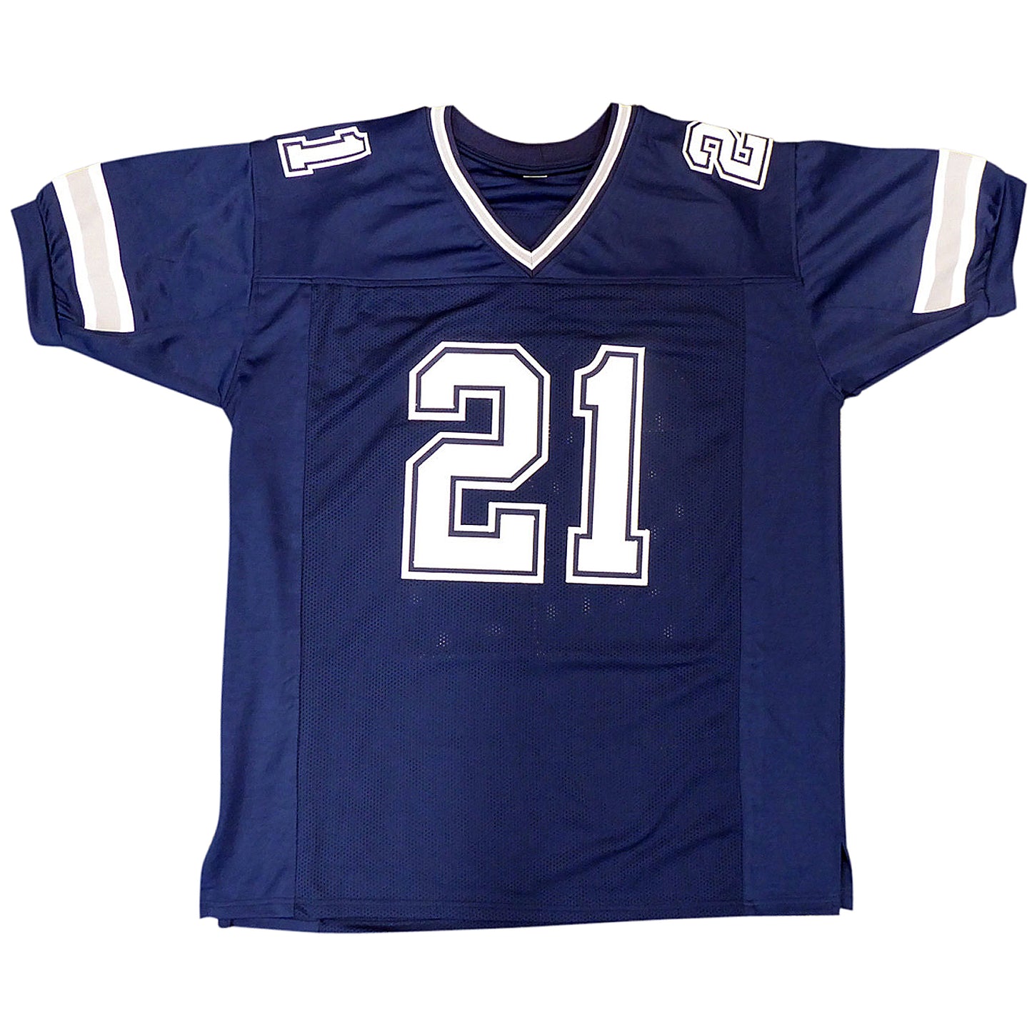 Ezekiel Elliott Autographed Dallas Cowboys (Blue #21) Custom Jersey - Beckett Witness