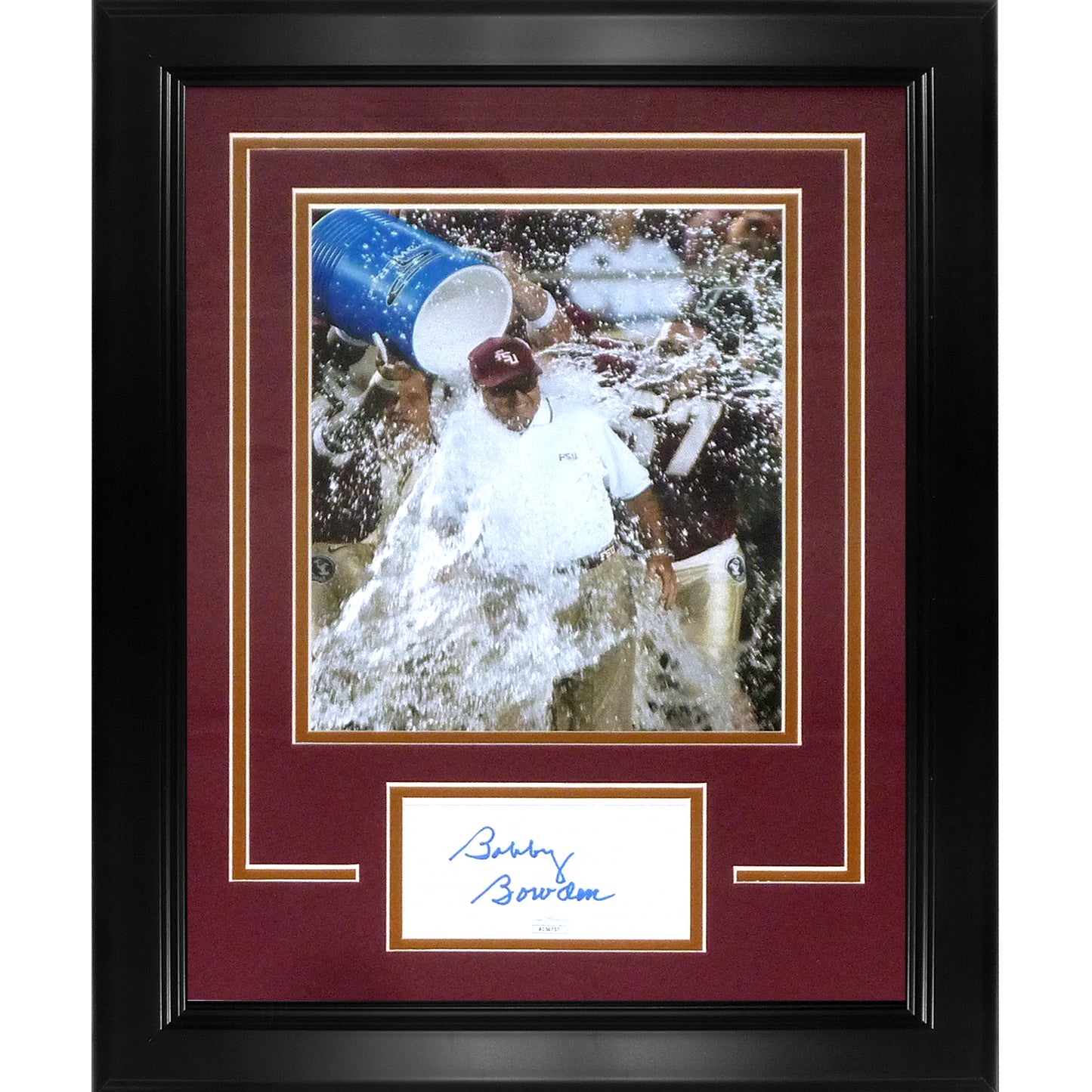 Bobby Bowden Autographed FSU Florida State Seminoles (Gatorade Dunk) "Signature Series" Frame