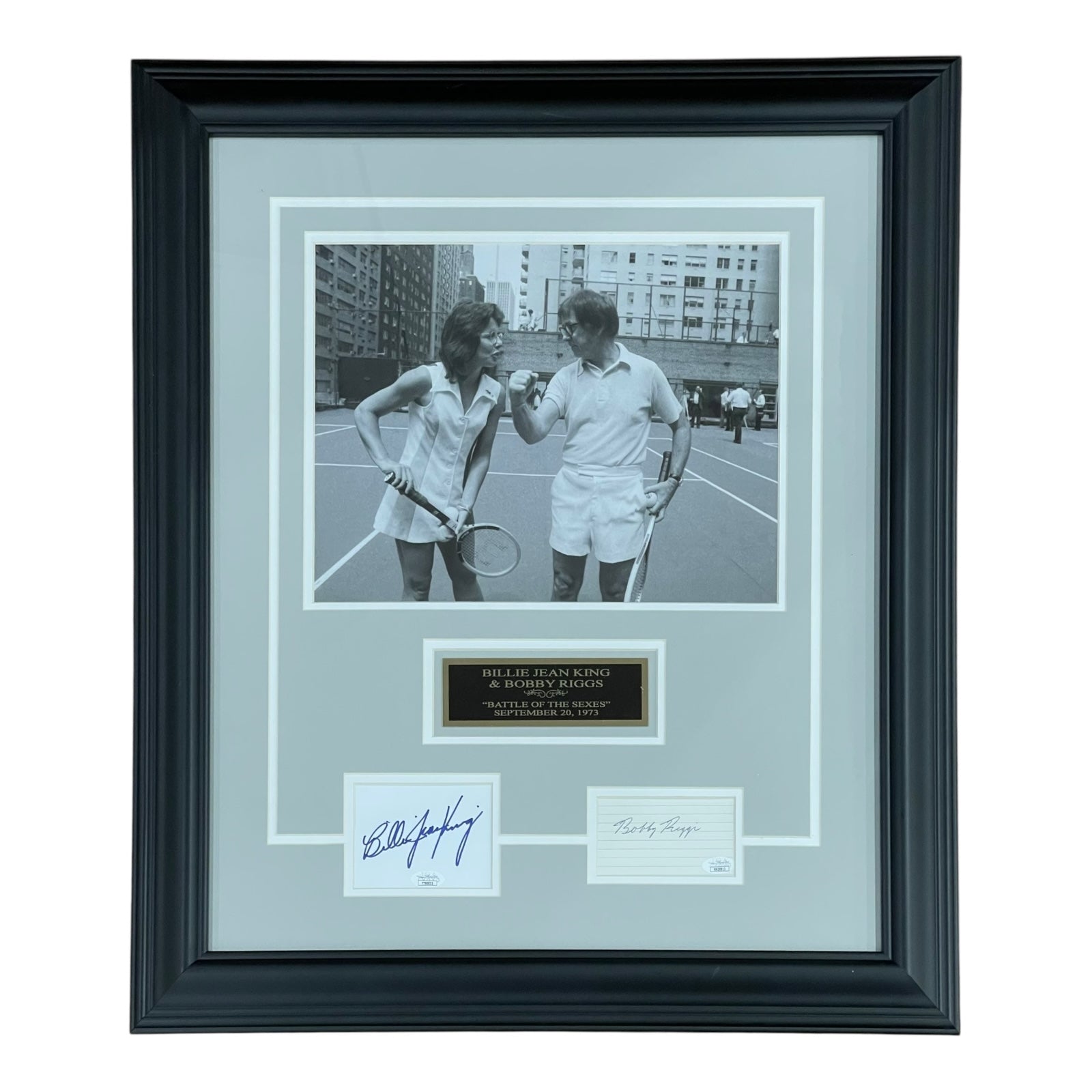 Billie Jean King And Bobby Riggs Dual Autographed 