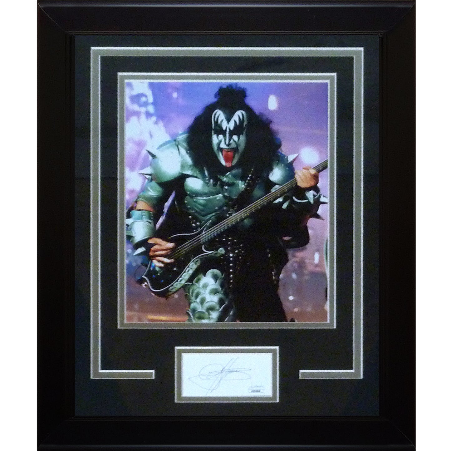 Gene Simmons Autographed Kiss Band "Signature Series" Frame - JSA