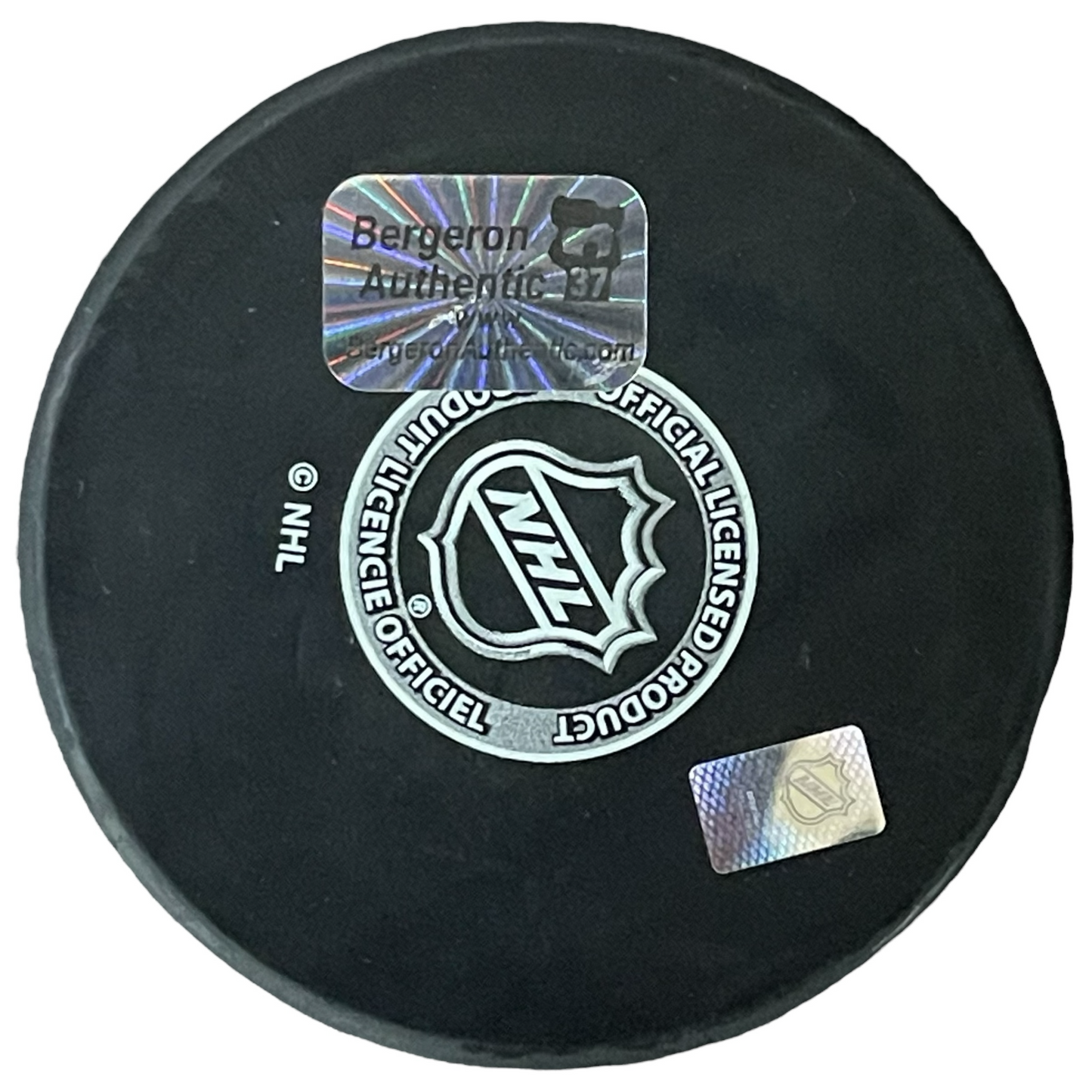 Patrice Bergeron Autographed Boston Bruins Hockey Puck - YSMS
