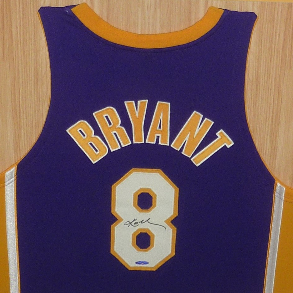 Kobe Bryant Autographed and Framed Purple Lakers Jersey