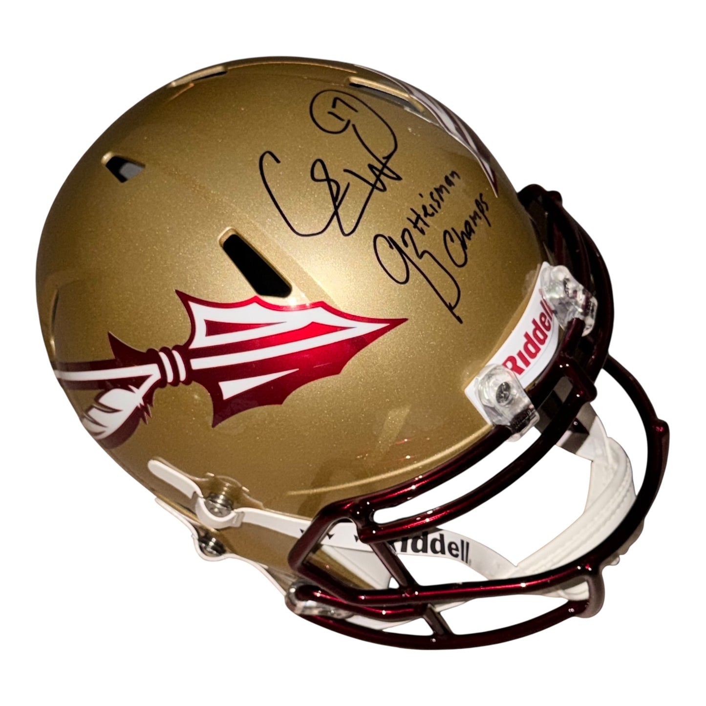 Charlie Ward Autographed Florida State FSU Seminoles Deluxe Full-Size Replica Helmet w/ 93 Heisman Champs