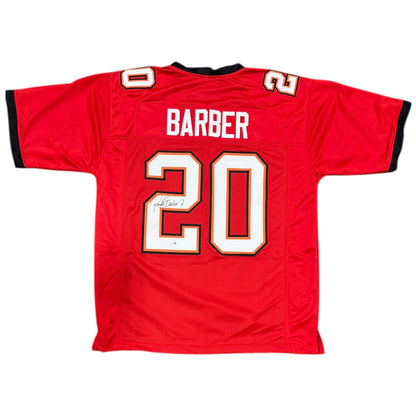 Ronde Barber Autographed Tampa Bay (Red #20) Custom Jersey - JSA