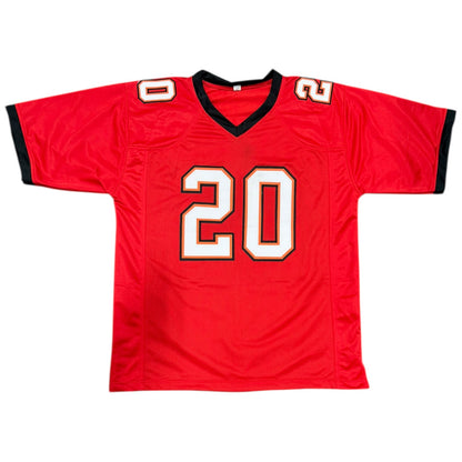 Ronde Barber Autographed Tampa Bay (Red #20) Custom Jersey - JSA