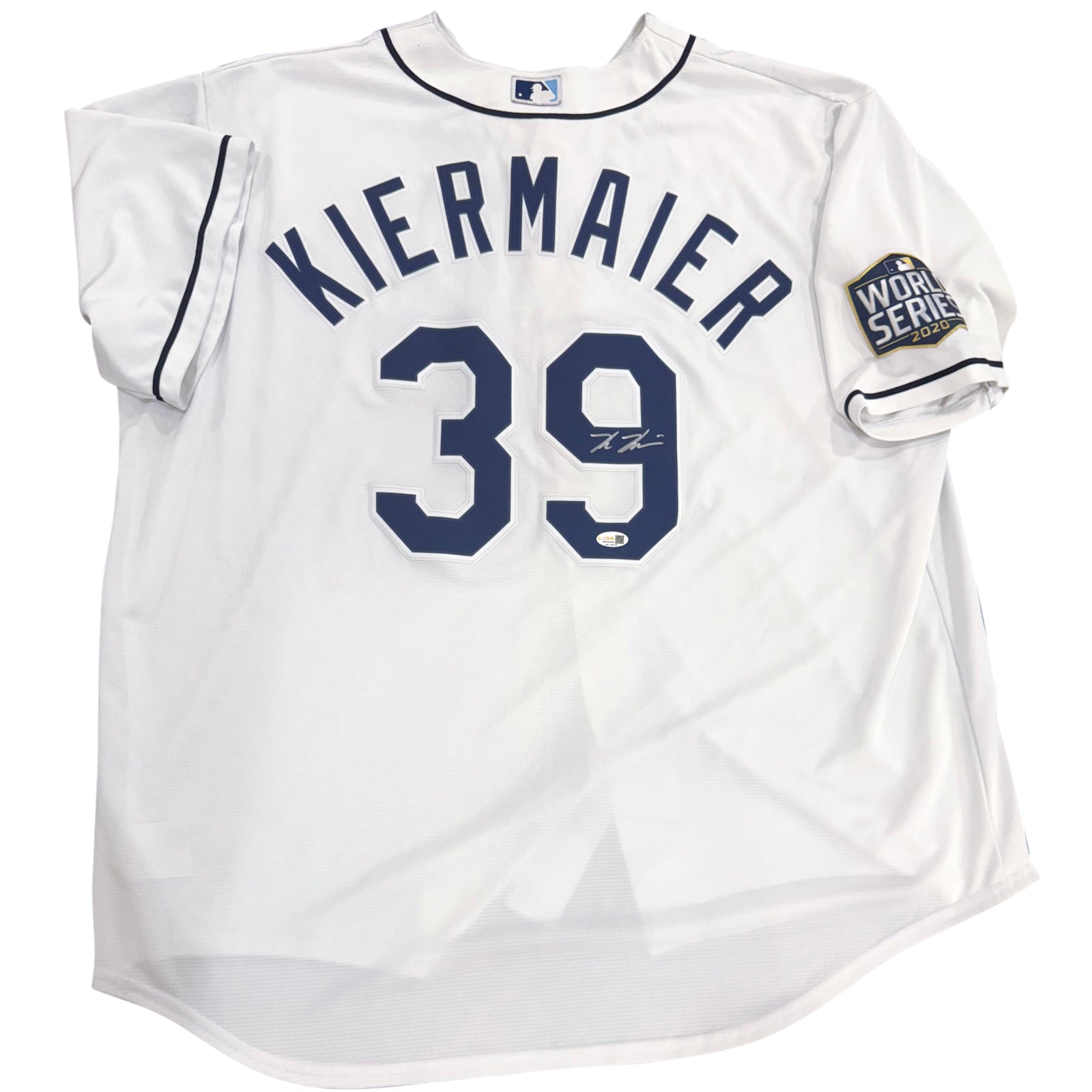 Kevin Kiermaier Autographed Tampa Bay Rays (White #39) Authentic Nike Jersey - JSA