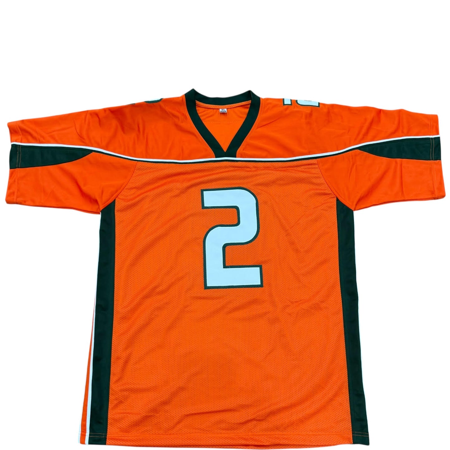 Willis McGahee Autographed Miami (Orange #2) Custom Jersey - JSA