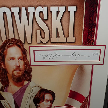Big Lebowski Full-Size Movie Poster Deluxe Framed with Cast Autographs - JSA