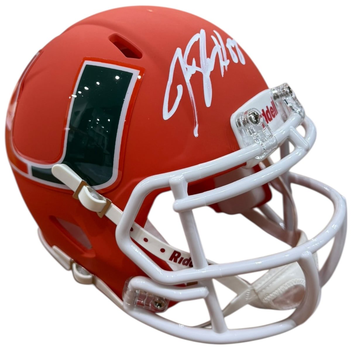 amp football helmets Jeremy Shockey Autographed Miami Hurricanes (AMP Alternate) Mini Helme – Palm Beach Autographs LLC Length:6'0