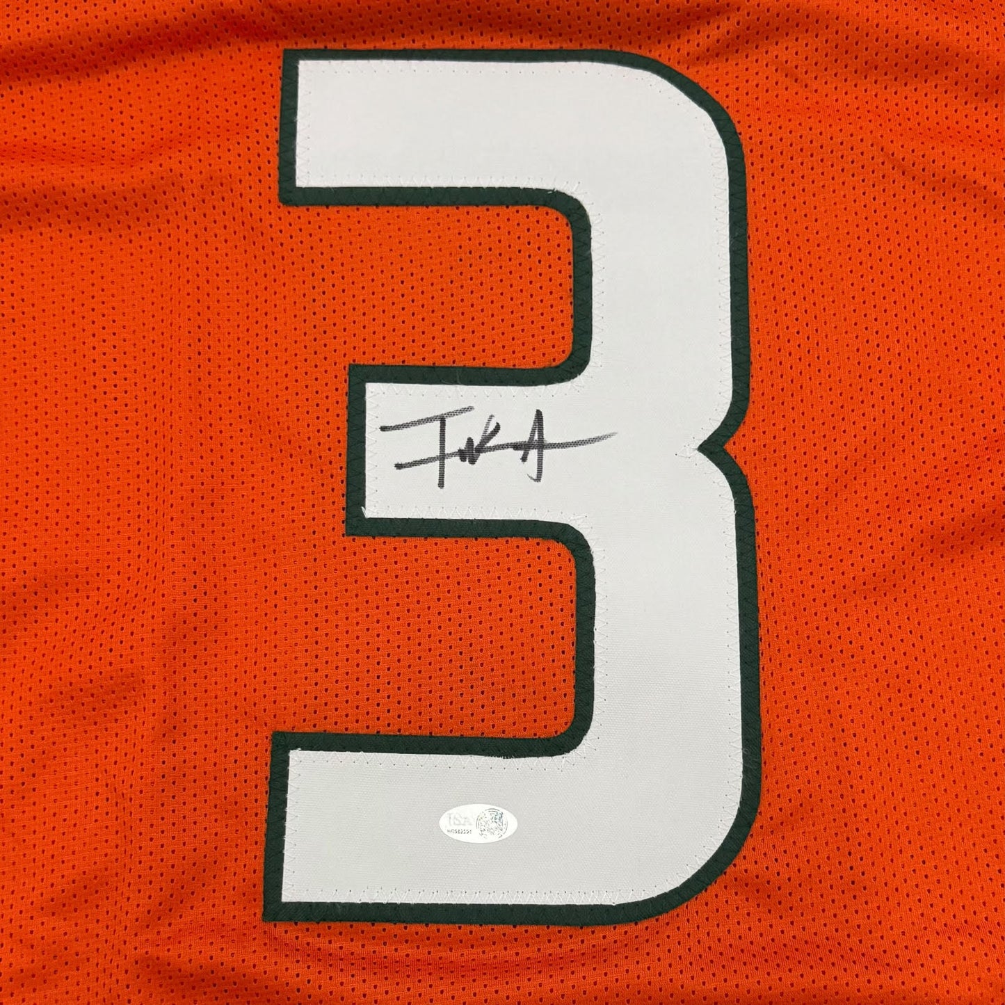 Frank Gore Autographed Miami Hurricanes (Orange #3) Custom Jersey - JSA