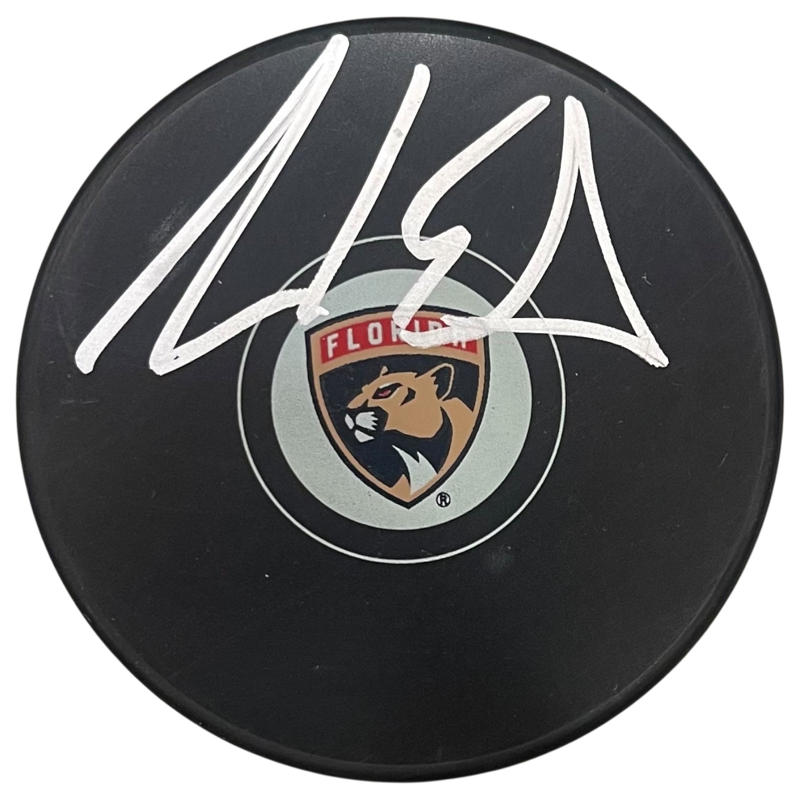 Aaron Ekblad Autographed Florida Panthers Hockey Puck - JSA