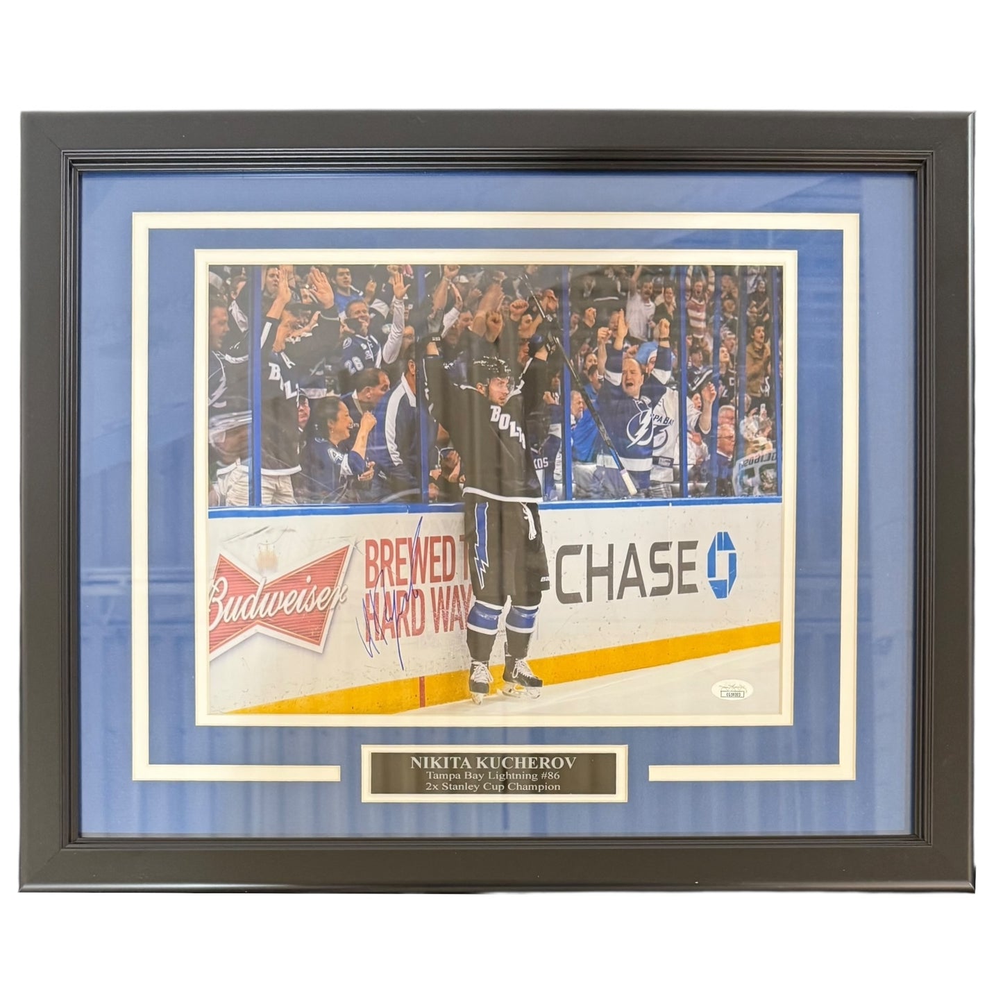 Nikita Kucherov Autographed Tampa Bay Lightning Deluxe Framed 11x14 Photo - JSA