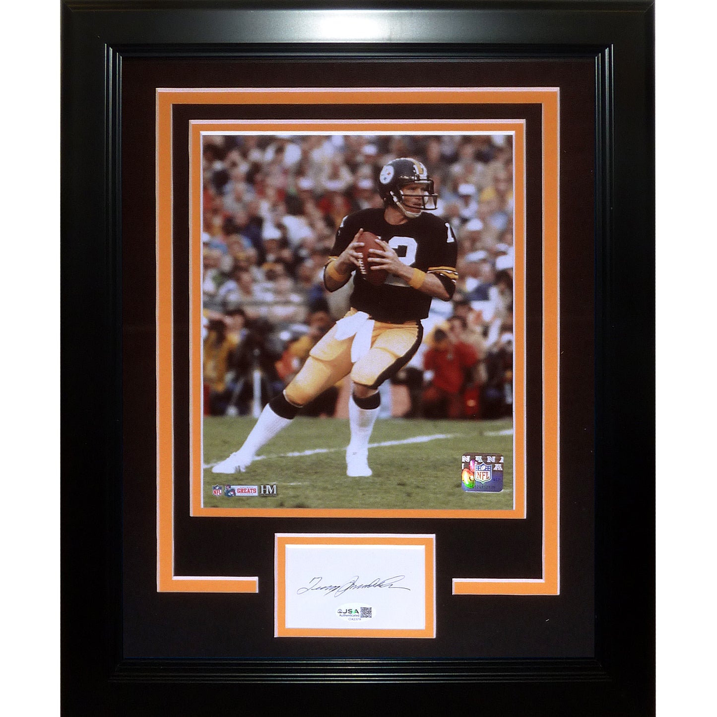 Terry Bradshaw Autographed Pittsburgh Steelers Signature Series Frame - JSA