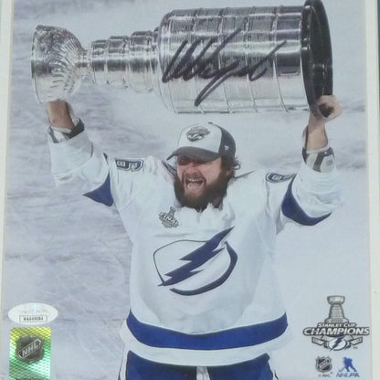 Nikita Kucherov Autographed Tampa Bay Lighting (2020 Stanley Cup Trophy) Framed 8x10 Photo - JSA